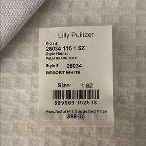 Lilly Pulitzer Resort White Tote